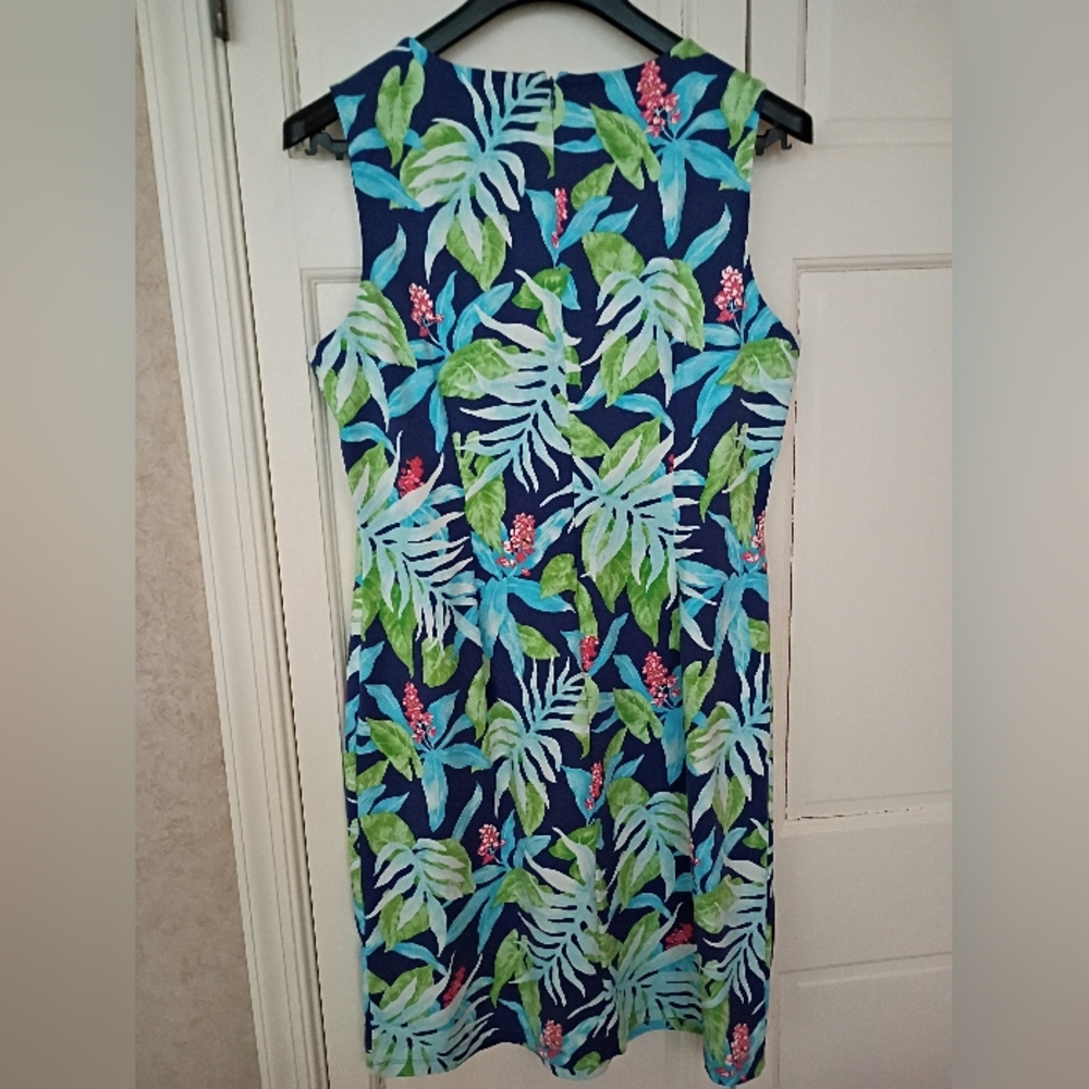 J. McLaughlin Blue and Green Floral Dress.New No Tag - Picture 6 of 7